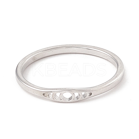 201 Stainless Steel Moon Phase Finger Ring for Women LS-RJEW-A006-06P-1-1