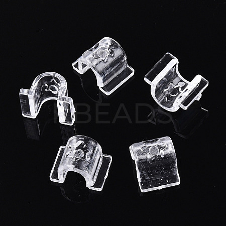 Transparent AS Plastic Base Buckle Hair Findings FIND-T064-004A-01-1