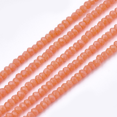Opaque Solid Color Glass Beads Strands GLAA-S178-14A-06-1
