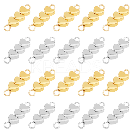 80Pcs 2 Colors Alloy Connector Charms PALLOY-HY0001-01-1