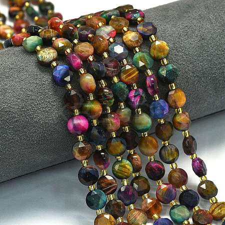 Dyed Natural Tiger Eye Beads Strands G-C116-A03-02-1