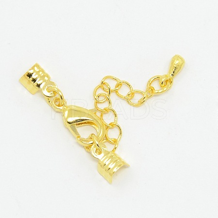 Golden Brass Chain Extender X-KK-A087-G-NR-1