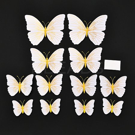 PVC Plastic Artificial 3D Butterfly Decorations DIY-I072-02F-1