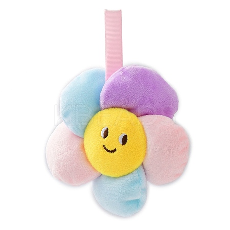 Sunflower with Smiling Face Plush Cloth Pendant Decorations LS-KEYC-A012-03A-1