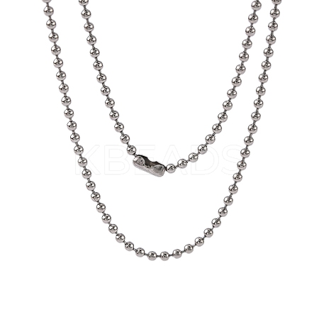 Tarnish Resistant 304 Stainless Steel Ball Chain Necklaces LS-CHS-O005-B-1.5mm-1
