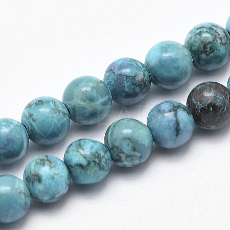 Natural Marble Beads Strands G-K211-12mm-E-1