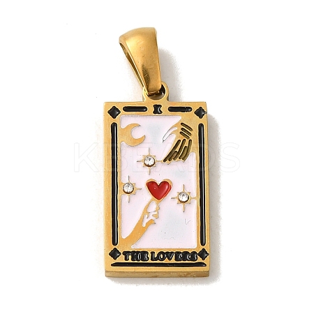 304 Stainless Steel Pendants STAS-C100-02D-G-1