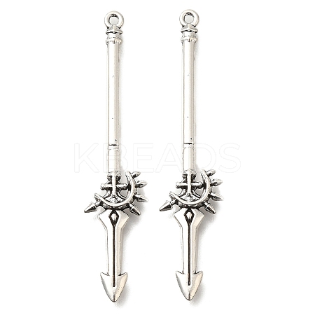 Tibetan Style Alloy Big Pendants FIND-G078-33F-AS-1