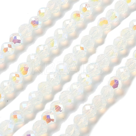 Electroplate Glass Beads Strands GLAA-A014-01F-1