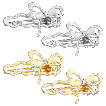 4Pcs 2 Colors Alloy Alligator Hair Clips OHAR-HY0001-06B-1