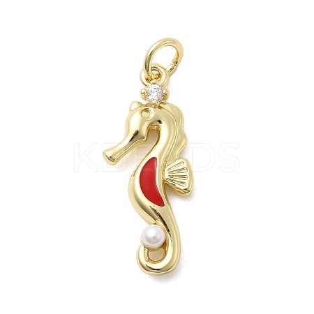 Brass Micro Pave Cubic Zirconia Pendants KK-A278-04G-01-1