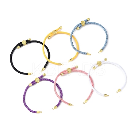 6Pcs 6 Colors Nylon Cords Bracelet Makings Fit for Connector Charms AJEW-FS0001-39-1