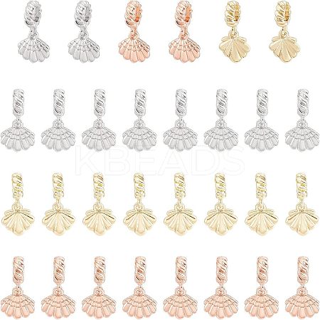 30Pcs 3 Colors Rack Plating Alloy European Dangle Charms MPDL-FH0001-04-1