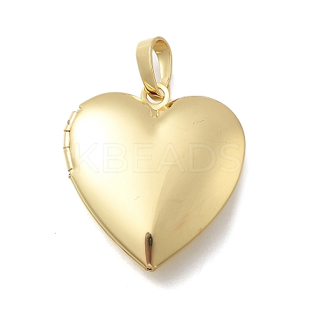 Valentine's Day Brass Heart Locket Pendants KK-D431-035A-G-1