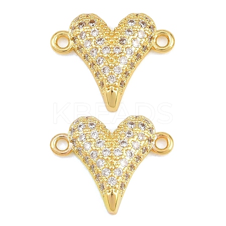Brass Micro Pave Clear Cubic Zirconia Connestor Charms CU-CBAB3AD-02G-02-1