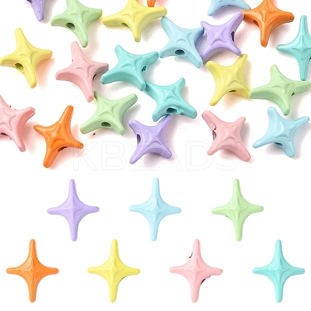 21Pcs 7 Colors Spray Painted Alloy Beads FIND-YW0012-67-1