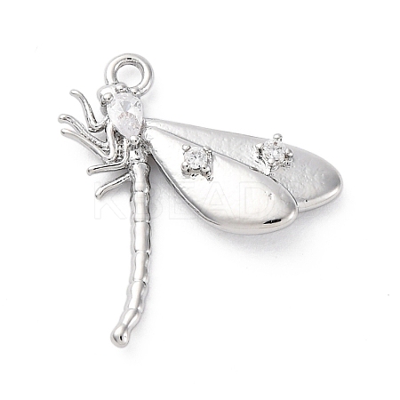 Brass Pave Cubic Zirconia Pendants KK-E793-27P-1