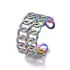 Ion Plating(IP) 304 Stainless Steel Infinity Open Cuff Ring STAS-E168-08M-1