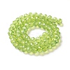 Baking Paint Transparent Glass Beads Strands DGLA-A034-J8MM-D07-2