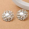 304 Stainless Steel Flat Round Stud Earrings for Women EJEW-M089-05P-2