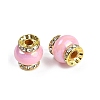 Resin Beads with Brass Rhinestone Rondelle KK-H490-05G-01-2