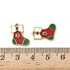 304 Stainless Steel Enamel Pendants STAS-L300-012G-40-3