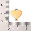 304 Stainless Steel Heart Connector Charms LS-STAS-R222-01G-3