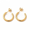 304 Stainless Steel Ring Stud Earrings EJEW-C004-12B-G-1