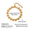 304 Stainless Steel Drop Link Chain Bracelets for Women EA0353-1-2