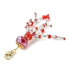 Octopus Glass Beaded Pendant Decorations HJEW-MZ00030-4