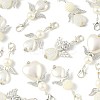 14Pcs 7 Styles ABS Plastic Imitation Pearl & Alloy Pendant Decorations HJEW-FS00042-01-3