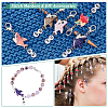 Alloy Enamel Shark Pendant Locking Stitch Markers HJEW-AB00099-4