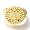 Rack Plating Round with Saint Brass Open Cuff Rings RJEW-S411-11G-03-2
