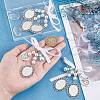 DIY Blank Oval Alloy Brooches with Imitation Pearl Making Kit PALLOY-AB00264-3