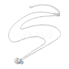 925 Sterling Silver Micro Pave Cubic Zirconia Pendant Necklaces for Women NJEW-V007-01P-4