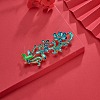 Chinese Style Alloy Enamel Chandelier Components Links X-ENAM-E329-63D-G-8