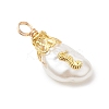 Marine Organism Theme Alloy ABS Plastic Imitation Pearl Pendants PALLOY-JF04789-4