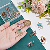 12Pcs 6 Styles Natural Mixed Gemstone Chip Pendants FIND-PH0021-37-3