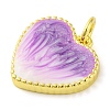 Brass Enamel Pendants KK-S401-17G-F-2