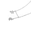 SHEGRACE Fashion Rhodium Plated 925 Sterling Silver Pendant Necklace JN81A-2