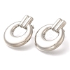 Rack Plating Ring Brass Stud Earrings EJEW-I310-05P-2