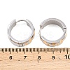 304 Stainless Steel Two Tone Hoop Earrings EJEW-L307-01GP-5