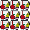 12Pcs Teachers' Day Food Grade Silicone Focal Beads SIL-SC0001-82-1