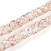 Luminous Handmade Gold Foil Glass Beads Strands FOIL-N029-02A-10-1