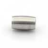 Tarnish Resistant 304 Stainless Steel Matte Surface Magnetic Clasps with Glue-in Ends LS-STAS-O042-A-23-2