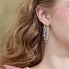 2 Pairs 2 Colors Dyed Natural Quartz Crystal Chips Tassel Earrings EJEW-FI0001-85-4