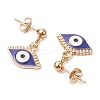 Alloy Enamel Stud Dangle Earrings EJEW-JE06025-4