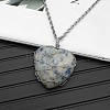 Natural Blue Spot Jasper Pendant Necklaces CY8832-1-1
