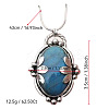 Oval Alloy & Resin Imitation Stone Pendant Necklaces for Women FS-WGB2D2D-01-2