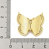Rack Plating Brass Micro Pave Clear Cubic Zirconia Pendants KK-K341-69G-3